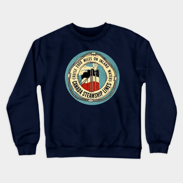 Canadian Steam Lines Crewneck Sweatshirt by Midcenturydave